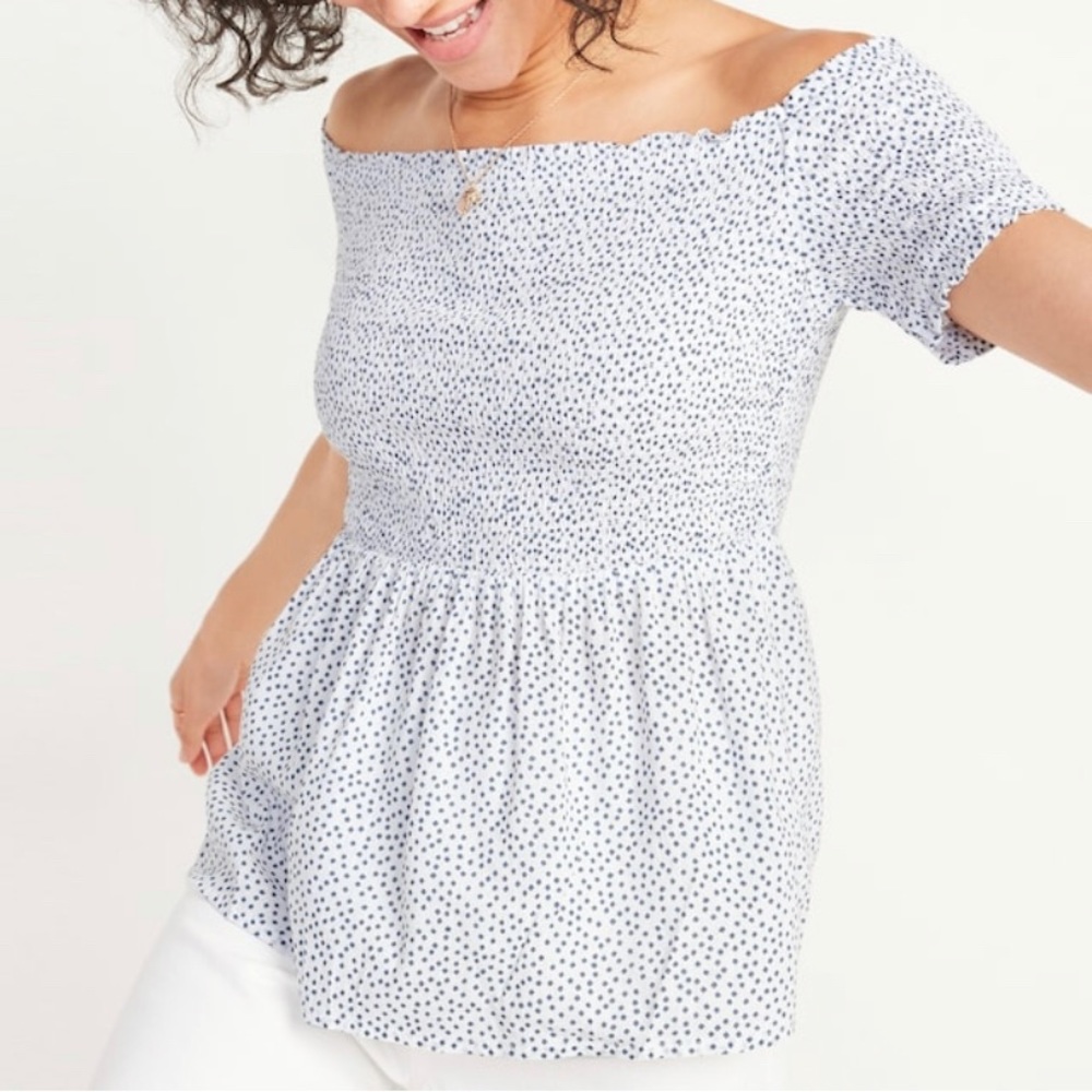 NWT Old Navy Smocked Off the Shoulder Top